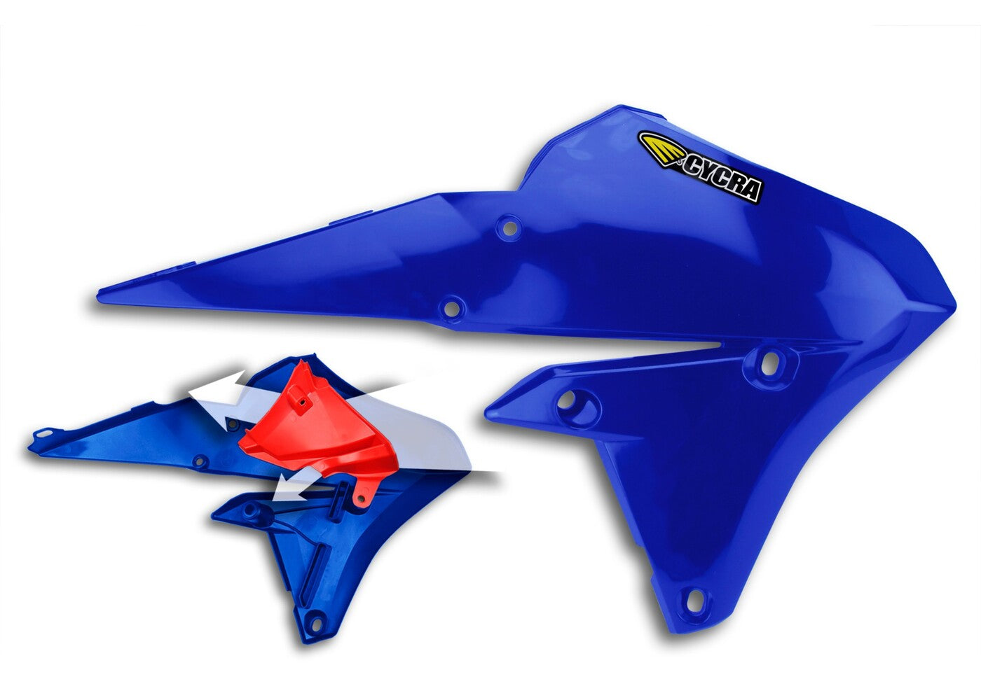 Aletas Radiador Cycra Powerflow Yamaha YZF/WRF Azul | 1CYC-1779-62
