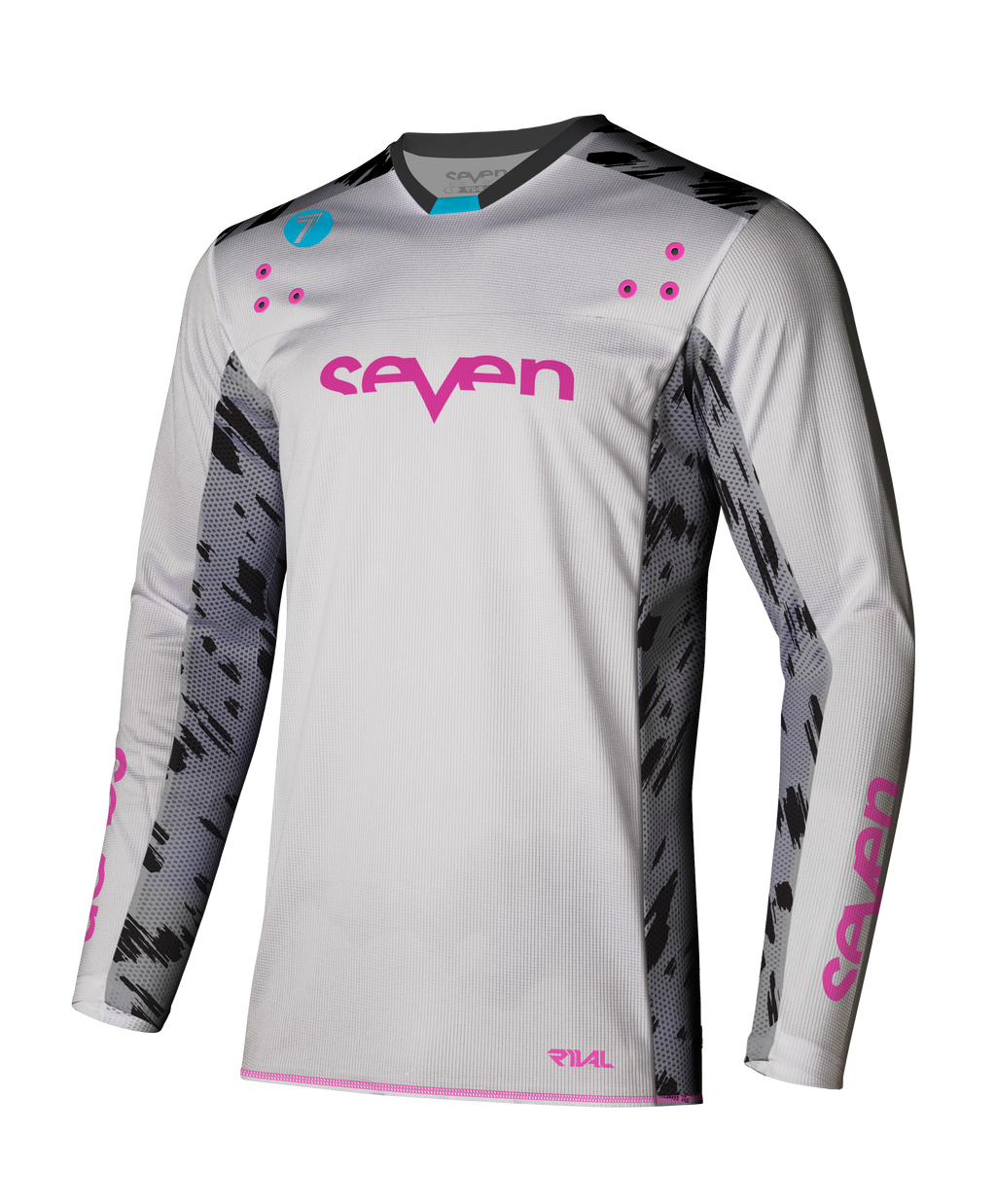 Jersey Motocross Seven Rival Clash 25.1 Blanco Gris | Transpirable