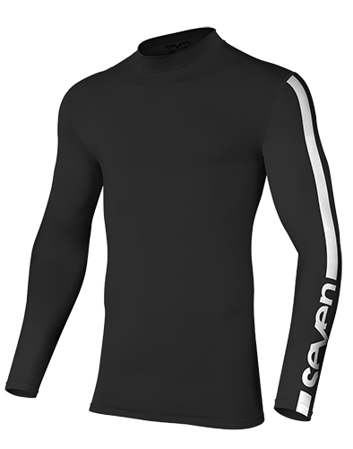 Jersey Compresión Motocross Seven Zero Compression Negro/Blanco