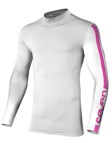 Jersey Compresión Motocross Seven Zero Blanco/Rosado 25.1