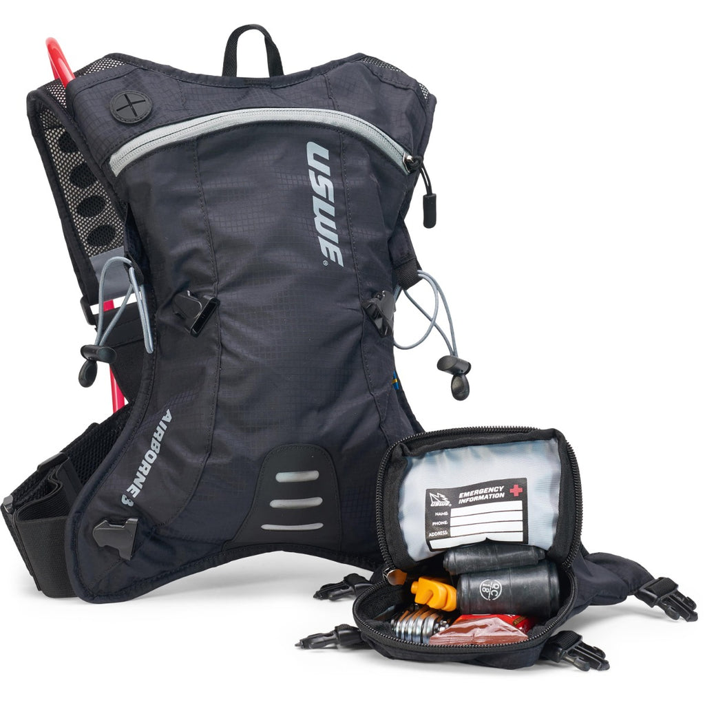 Mochila USWE Airborne 3L Race edition Negro / Gris