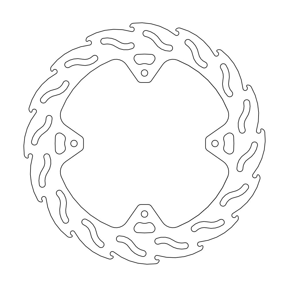 Disco de freno trasero Flame Moto-Master Honda: CR125/250, CRF250/450