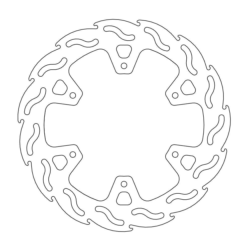 Disco de freno trasero Flame Moto-Master Yamaha: WR125 / 200/250, YZ125 / 250