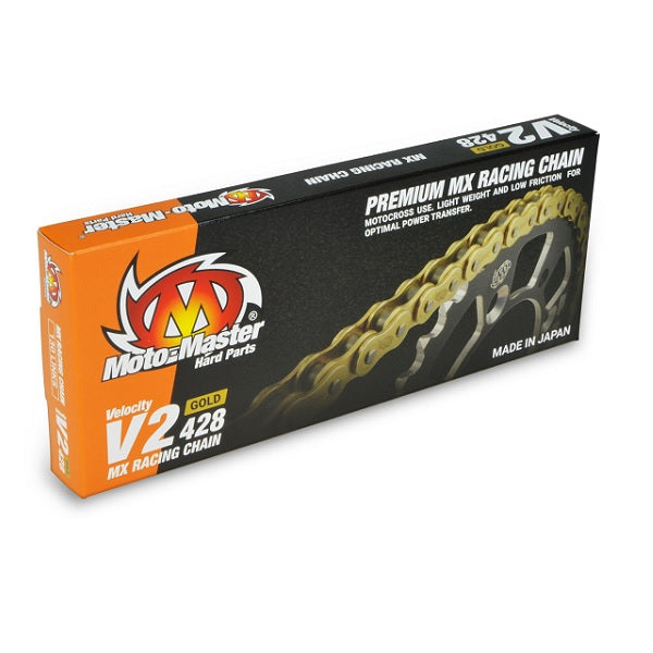 Moto-Master - Cadena V2-428G (130 enlaces, con clip)