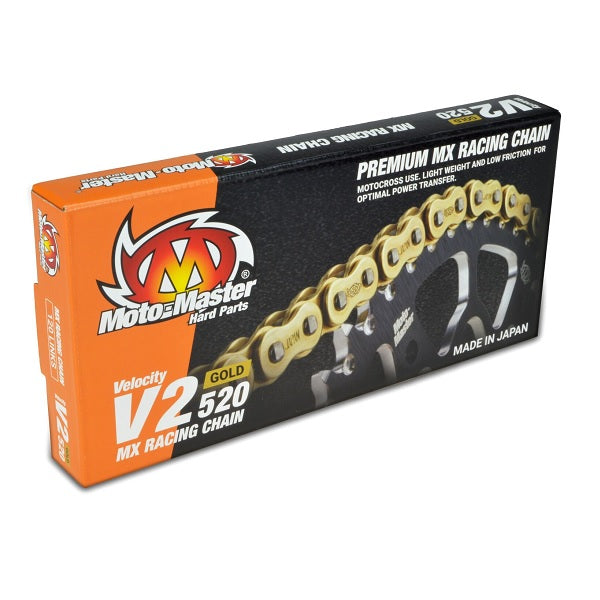 Moto-Master Cadena V2-520G 120 Eslabones con Clip | Motocross y Enduro