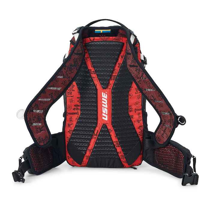 Mochila USWE Flow 16 Negro / Rojo Protector de espalda CE Nivel 2